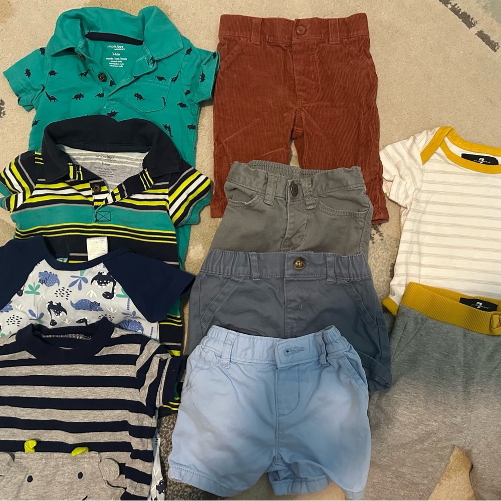 Baby Boy Clothes Lot 3-6 Months | Carter’s, Old Navy, 7 For All Mankind